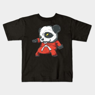 Karate Panda Retro Pandas Art Kids T-Shirt